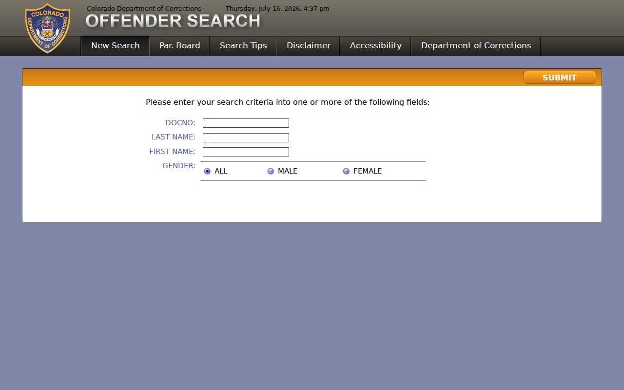 Crowley County criminal history Colorado inmate locator