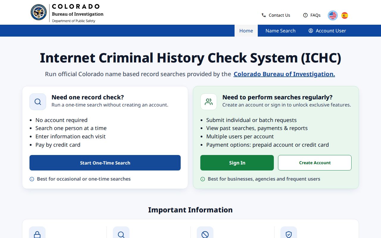 Crowley County criminal history CBI name search
